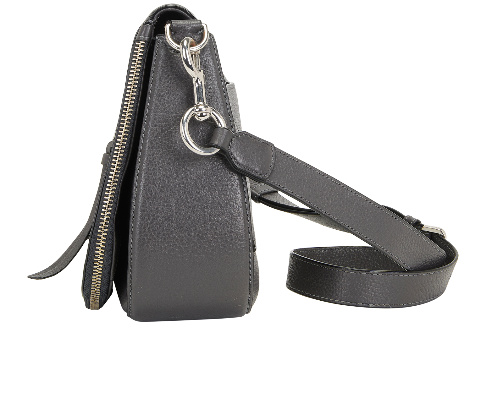 Recruit Nomad, &pound;140, Handbags, Grey, Leather, Bottom view